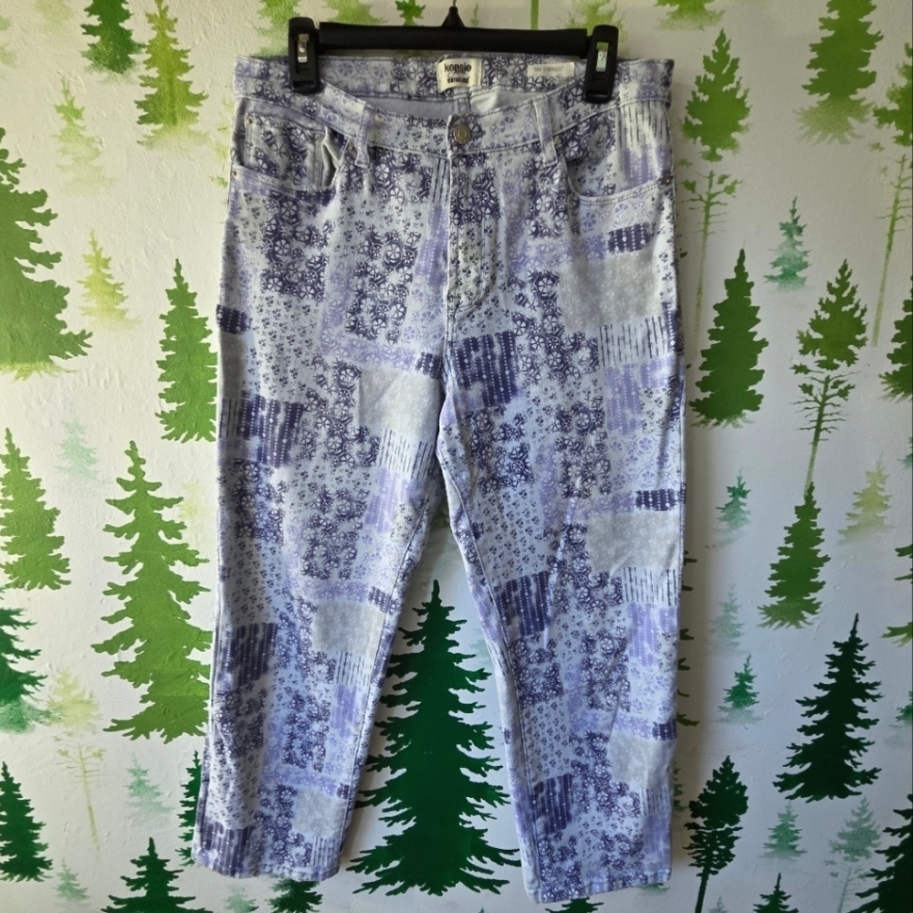 Patchwork Patterned Kensie Straight Fit Jeans